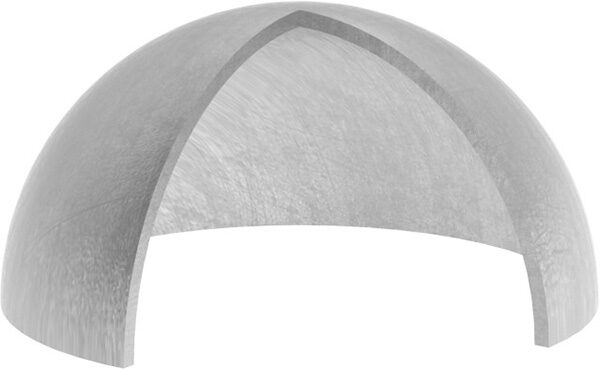 Halbhohlkugel, Ø 70x2,0mm, ungeschliffen, V2A