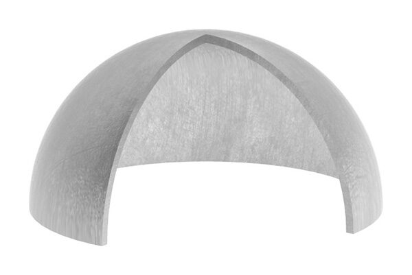 Halbhohlkugel, Ø 80x2,0mm, ungeschliffen, V2A