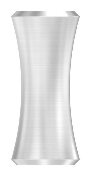 Zierhülse, H: 60mm, B: 27mm, mit Durchgangsbohrung 12,5mm, V2A