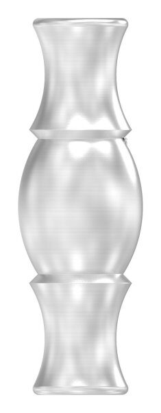Zierhülse, H: 90mm, B: 30mm, mit Durchgangsbohrung 12,5mm, V2A