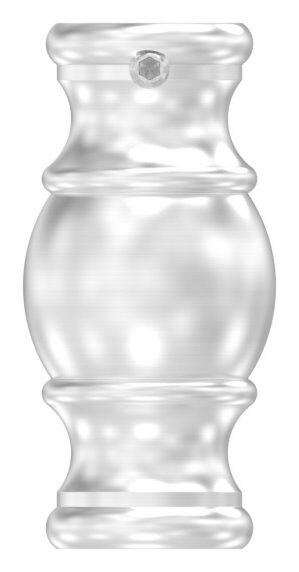 Zierhülse, H: 52mm, B: 25mm, mit Durchgangsbohrung...