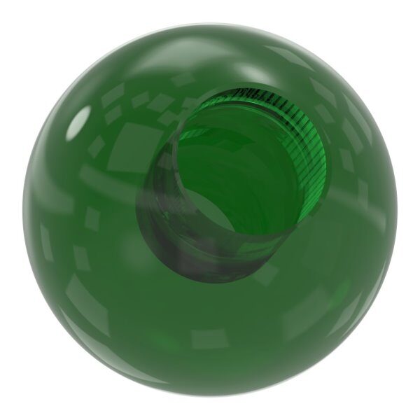 Glaskugel grün, Ø 30mm, mit Sackloch 12,3mm