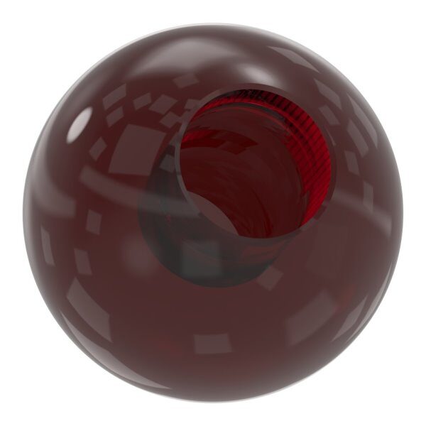 Glaskugel rot, Ø 30mm, mit Sackloch 12,3mm