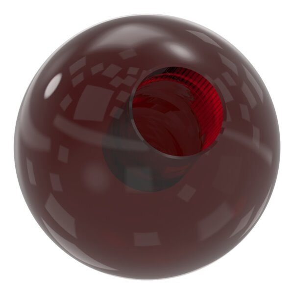 Glaskugel rot, Ø 35mm, mit Sackloch 12,3mm