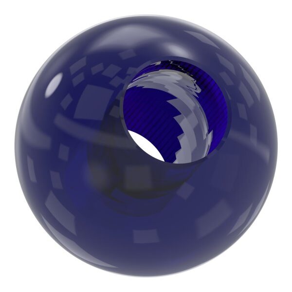 Glaskugel blau, Ø 30mm, mit Durchgangsbohrung 12,3mm
