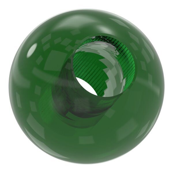 Glaskugel grün, Ø 30mm, mit Durchgangsbohrung 12,3mm