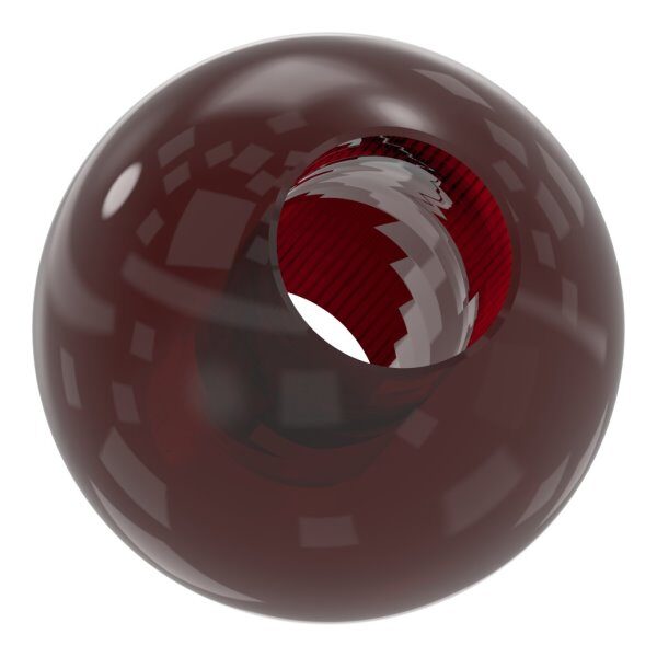 Glaskugel rot, Ø 30mm, mit Durchgangsbohrung 12,3mm