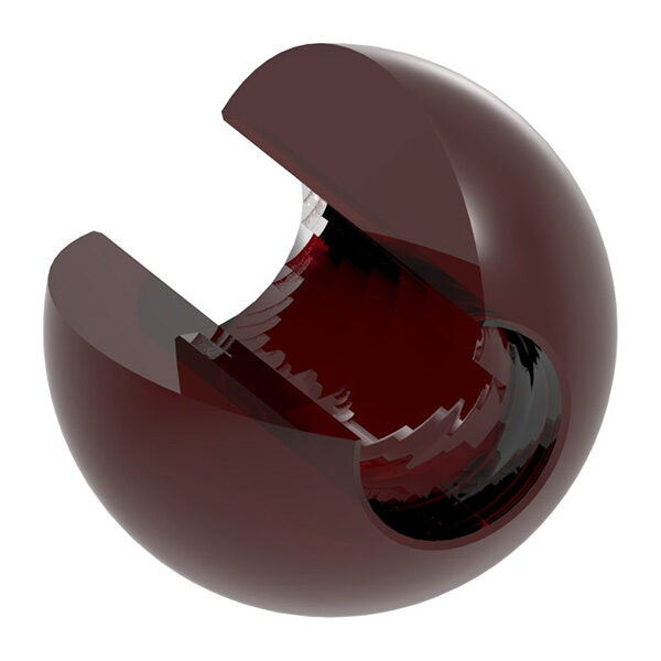 Glaskugel rot, Ø 30mm, mit Durchgangsbohrung 12,3mm