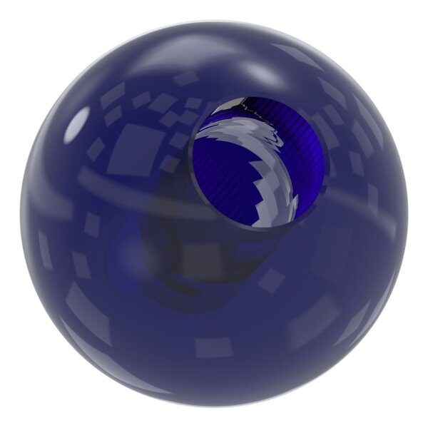 Glaskugel blau, Ø 35mm, mit Durchgangsbohrung 12,3mm
