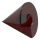 Glaskegel rot, Ø 35mm, H: 30mm mit Sackloch 12,3mm