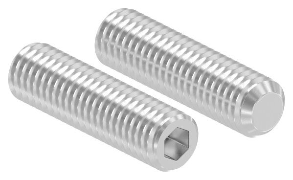 Gewindestift M8x30 mit Innensechskant und Kegelkuppe, V2A, DIN 913 / ISO 4026