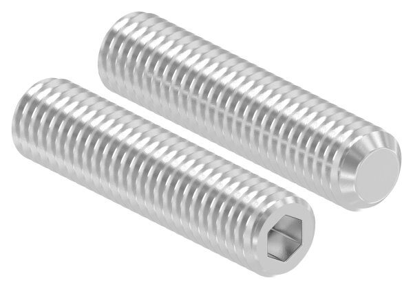 Gewindestift M8x35 mit Innensechskant und Kegelkuppe, V2A, DIN 913 / ISO 4026