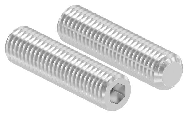 Gewindestift M10x40 mit Innensechskant und Kegelkuppe, V2A, DIN 913 / ISO 4026