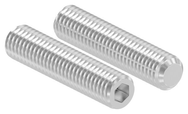 Gewindestift M10x45 mit Innensechskant und Kegelkuppe, V2A, DIN 913 / ISO 4026