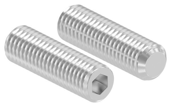 Gewindestift M12x40 mit Innensechskant und Kegelkuppe, V2A, DIN 913 / ISO 4026