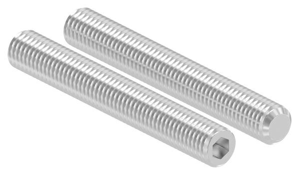 Gewindestift M12x90 mit Innensechskant und Kegelkuppe, V2A, DIN 913 / ISO 4026