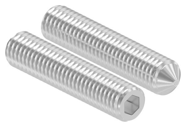 Gewindestift M8x40 mit Innensechskant und Spitze, V2A,...