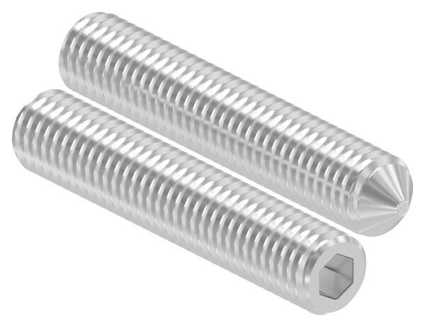 Gewindestift M8x45 mit Innensechskant und Spitze, V2A,...