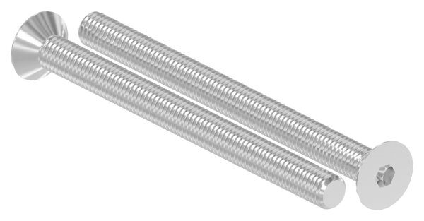 Senkkopfschraube M8x100 mit Innensechskant V2A, ISO 10642, Vollgewinde bis Kopf