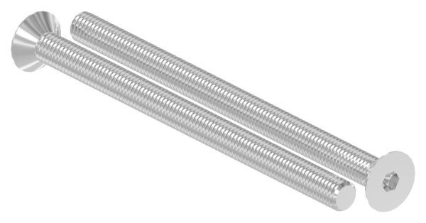 Senkkopfschraube M8x120 mit Innensechskant V2A, ISO 10642, Vollgewinde bis Kopf