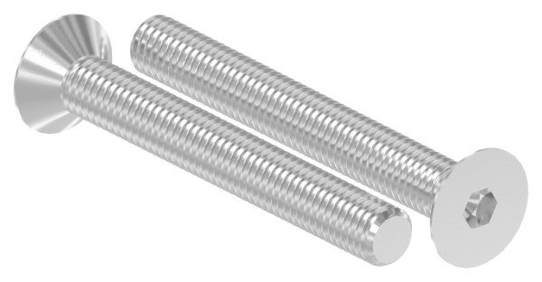 Senkkopfschraube M8x65 mit Innensechskant V2A, ISO 10642, Vollgewinde bis Kopf