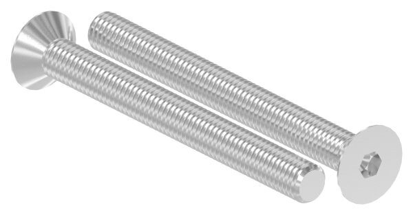 Senkkopfschraube M8x80 mit Innensechskant V2A, ISO 10642, Vollgewinde bis Kopf