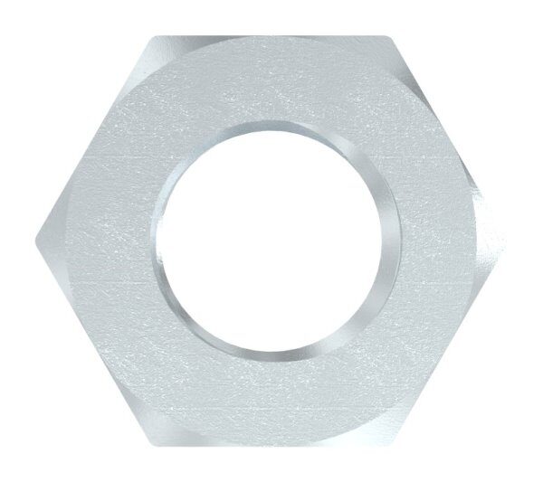 Sechskantmutter M12, flache Form, DIN 936, zinklamellenbeschichtet