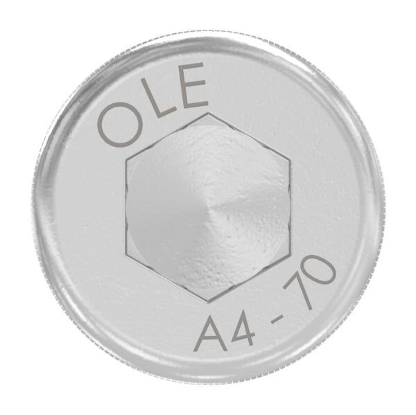Zylinderkopfschraube M8x20 mit Innensechskant, V4A,  DIN 912, mit Schraubensicherung "Precote 85"