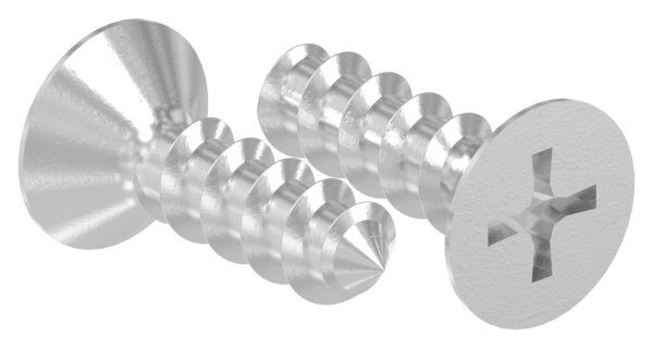 Senkkopf-Blechschraube mit Kreuzschlitz H, 5,5x19, V2A, ISO 7050