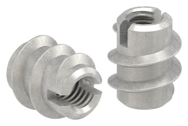 Rampa-Muffe M4x10, V2A 1.4305, ähnlich DIN 7965, Typ B, Vorbohrung 6,5 - 7,0mm