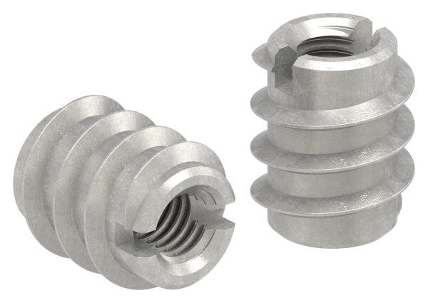Rampa-Muffe M6x15, V2A 1.4305, ähnlich DIN 7965, Typ B, Vorbohrung 10,0 - 10,5mm