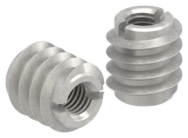 Rampa-Muffe M8x18, V2A 1.4305, ähnlich DIN 7965, Typ B, Vorbohrung 14,0 - 14,5mm