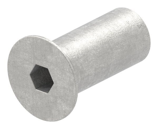Hülsenmutter mit Senkkopf und Innensechskant, M5x15, Edelstahl V2A