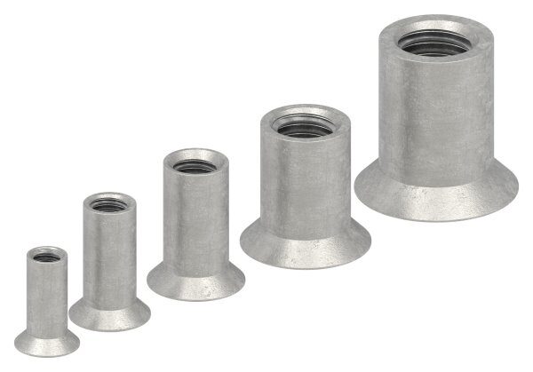 Hülsenmutter mit Senkkopf und Innensechskant, M5x15, Edelstahl V2A