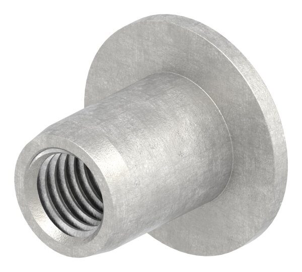 Hülsenmutter mit Flachkopf und Innensechskant, M10, Edelstahl V2A