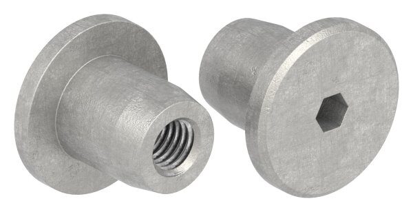 Hülsenmutter mit Flachkopf und Innensechskant, M5, Edelstahl V2A