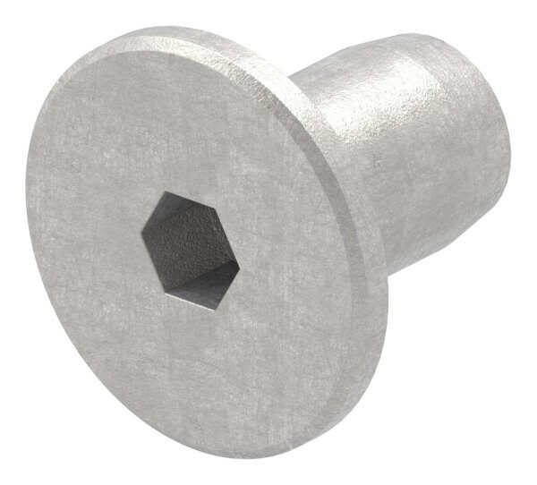 Hülsenmutter mit Flachkopf und Innensechskant, M8, Edelstahl V2A