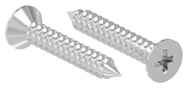 Spanplattenschraube 4x25 mit Senkkopf und Pozidriv-Kreuzschlitz, V2A, ISO 89097