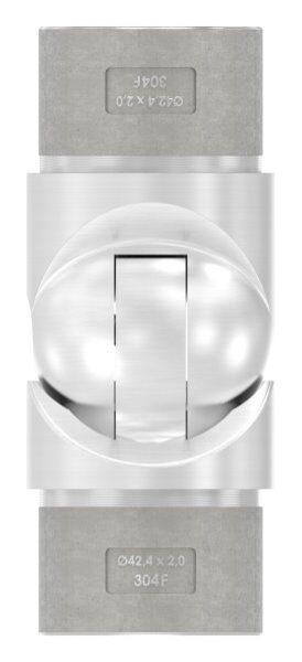 Gelenkstück hohl für Kabeldurchführung, zum Stecken, für Rohr 42,4x2,0mm, V2A