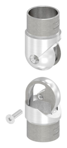 Gelenkstück hohl für Kabeldurchführung, zum Stecken, für Rohr 42,4x2,0mm, V2A
