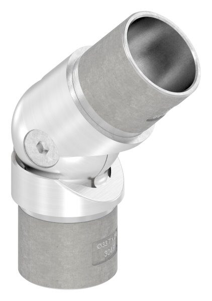 Gelenkstück hohl für Kabeldurchführung, zum Stecken, für Rohr 33,7x2,0mm, V2A