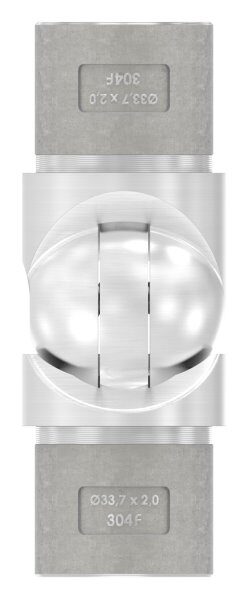 Gelenkstück hohl für Kabeldurchführung, zum Stecken, für Rohr 33,7x2,0mm, V2A