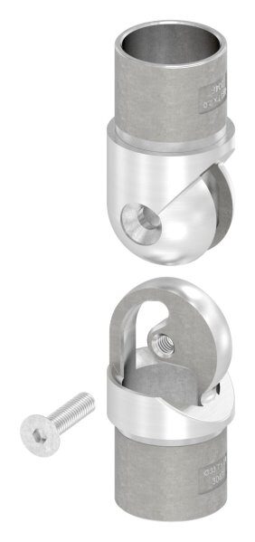Gelenkstück hohl für Kabeldurchführung, zum Stecken, für Rohr 33,7x2,0mm, V2A