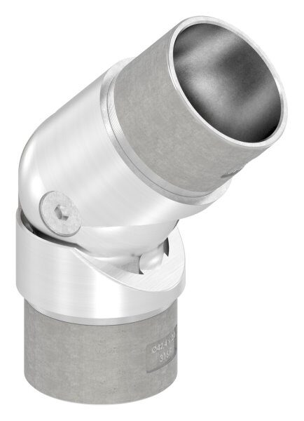 Gelenkstück hohl für Kabeldurchführung, zum Stecken, für Rohr 42,4x2,0mm, V4A