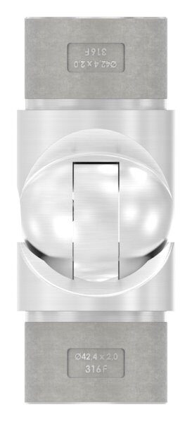 Gelenkstück hohl für Kabeldurchführung, zum Stecken, für Rohr 42,4x2,0mm, V4A