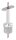Rohrabschlussstopfen mit Stift und Handlaufanschlussplatte aus einem Teil, hohl, für LED Handlauf, für Rohr 42,4x2,5mm, Stift Ø 14mm, innen Ø 9mm hohl, Handlaufanschlussplatte flach mit versetzten Bohrungen, H: 80,5mm, V4A