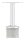 Rohrabschlussstopfen mit Stift und Handlaufanschlussplatte aus einem Teil, hohl, für LED Handlauf, für Rohr 42,4x2,0mm, Stift Ø 14mm, innen Ø 9mm hohl, Handlaufanschlussplatte flach mit versetzten Bohrungen, H: 80,5mm, V4A