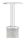 Rohrabschlussstopfen mit Stift und Handlaufanschlussplatte aus einem Teil, hohl, für LED Handlauf, für Rohr 42,4x2,5mm, Stift Ø 14mm, innen Ø 9mm hohl, Handlaufanschlussplatte für Rohr 42,4mm mit versetzten Bohrungen, H: 80,5mm, V4A