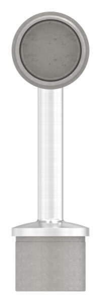 Rohrabschlussstopfen mit Stift und Gelenkstück, beides für Rohr 42,4x2,0mm, zum Einkleben/Einschweißen, Stift Ø 14mm, H: 80mm, V2A