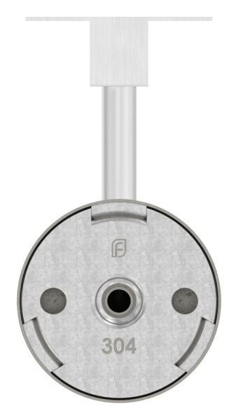 Handlaufhalter  (Ronde und Bügel verschweißt), hohl, für LED Nutrohr-Handlauf, Bügel Ø 12mm, innen Ø 8mm hohl, für Nut 24x24mm, Höhe, V2A